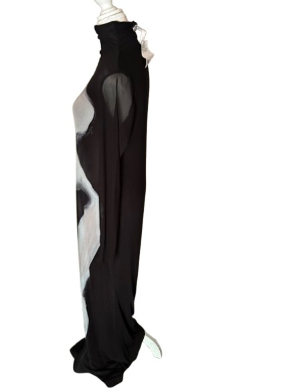 NWT Mesh Sheer JW PEI Dress Size 10 Medium Large Maxi Modern New Black Designer - Picture 13 of 16